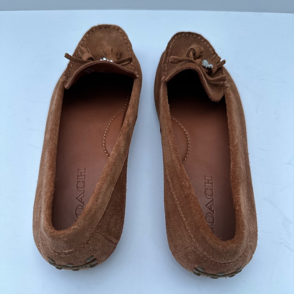 Coach Brown Suede Moccasins - Picture 5 of 9